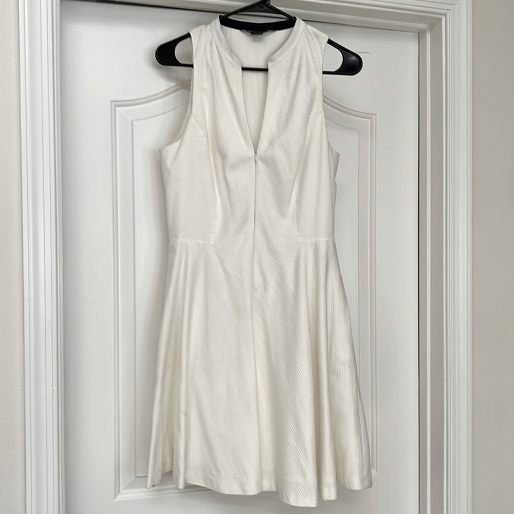 Armani Exchange White Sleeveless A-Line Dress